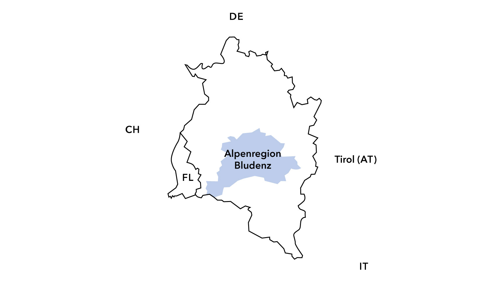 Karte Vorarlberg – Alpenregion Bludenz