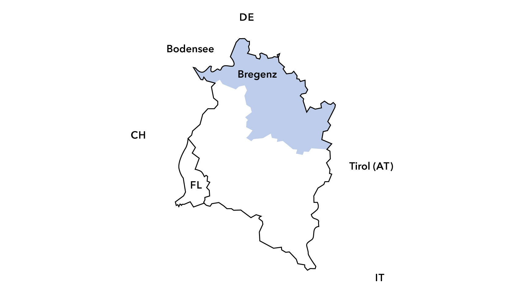 Karte Vorarlberg – Bregenz & Bodensee