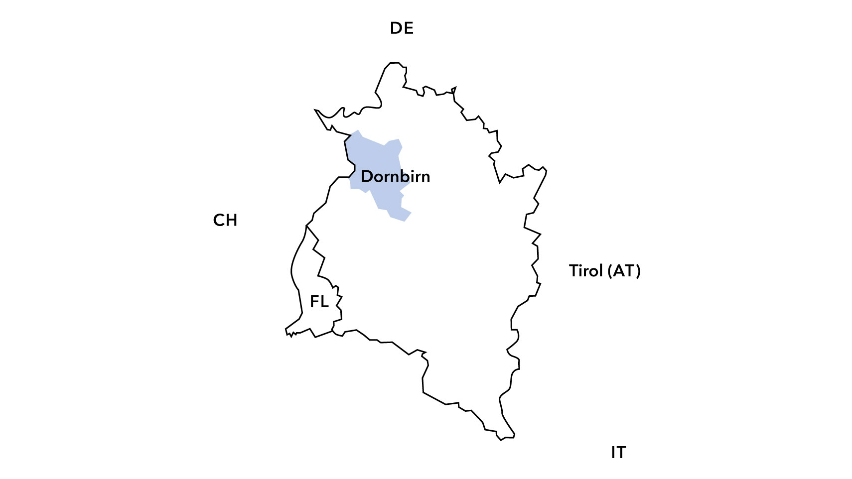 Karte Vorarlberg – Dornbirn